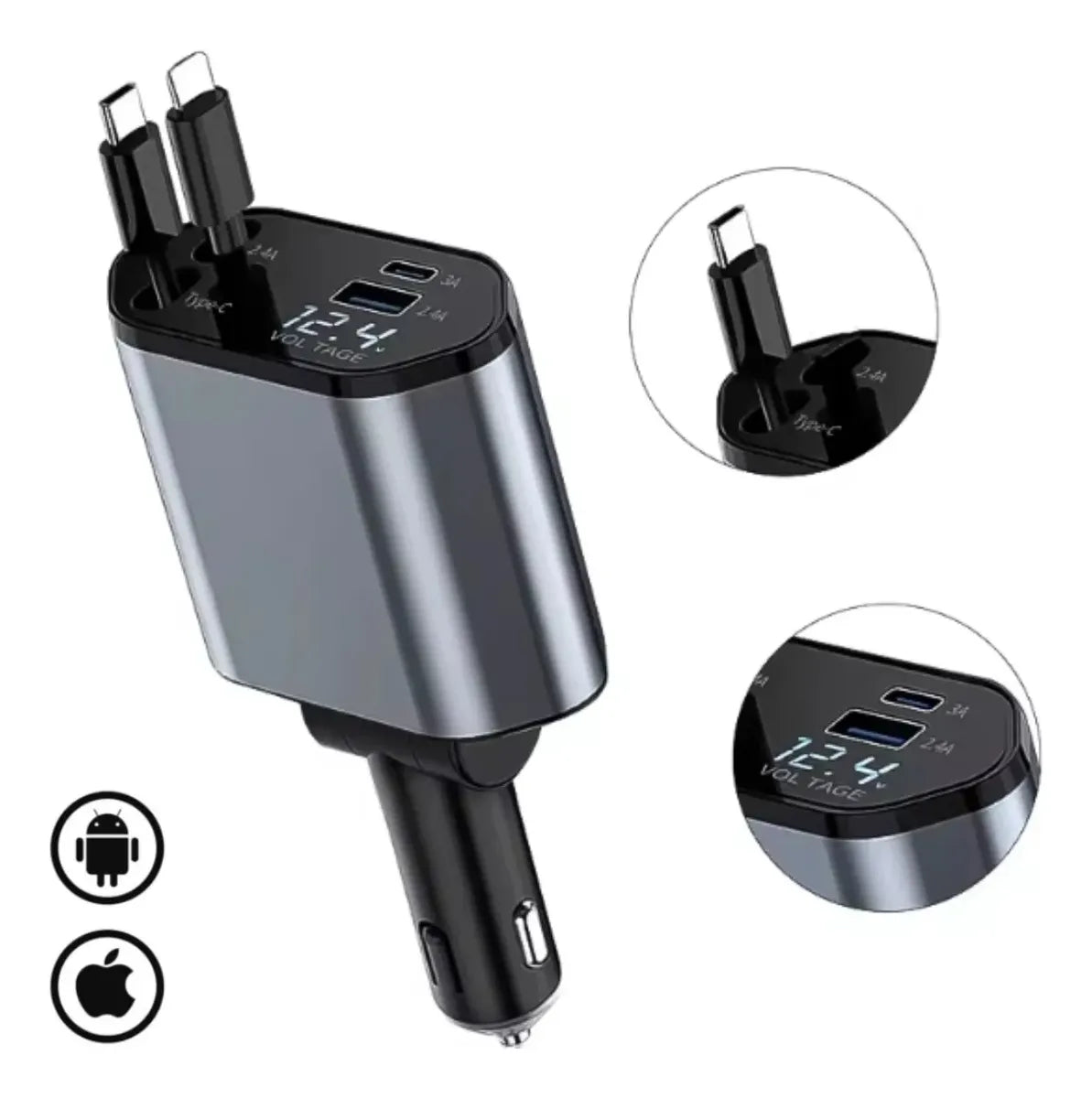 Cargador de Auto 4 en 1