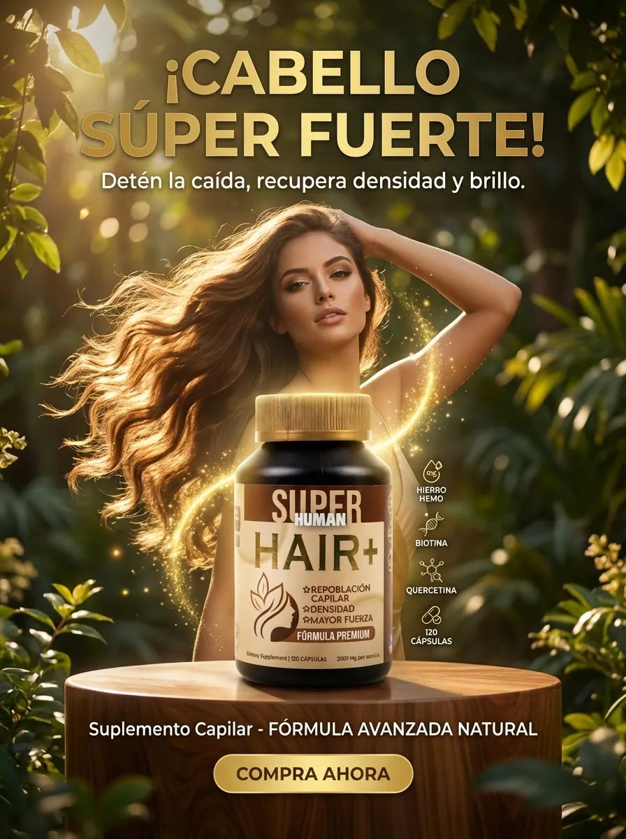 Hair +   Crecimiento y Densidad con Biotina y Hierro Hemo (120 Cáps.)
