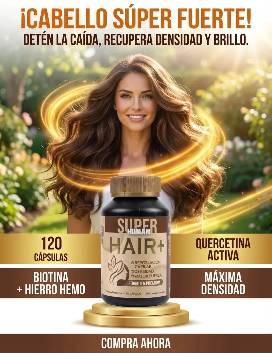 Hair +   Crecimiento y Densidad con Biotina y Hierro Hemo (120 Cáps.)