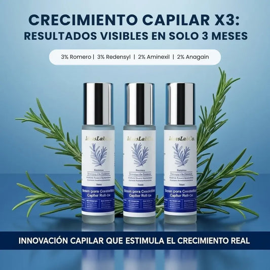 Crecimiento Capilar X3 – Sérum Capilar Roll-On | Pack 3 x 10 ml